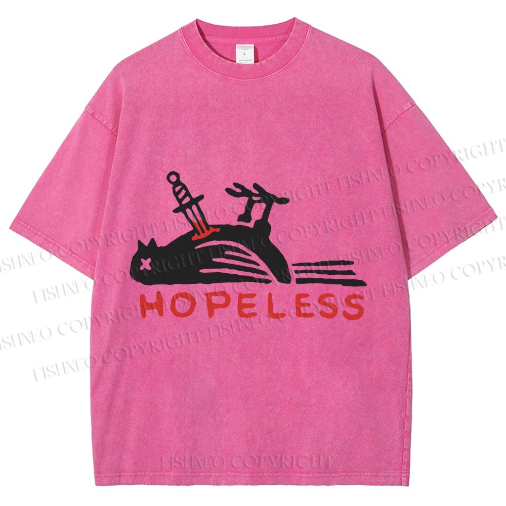 Unisex Hopeless Bird Printed Washed Tee