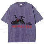 Unisex Hopeless Bird Printed Washed Tee