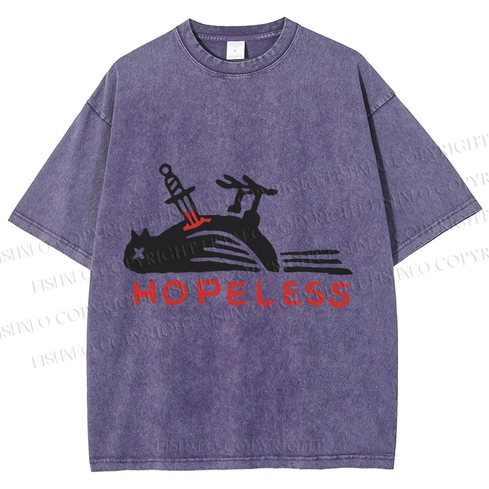 Unisex Hopeless Bird Printed Washed Tee