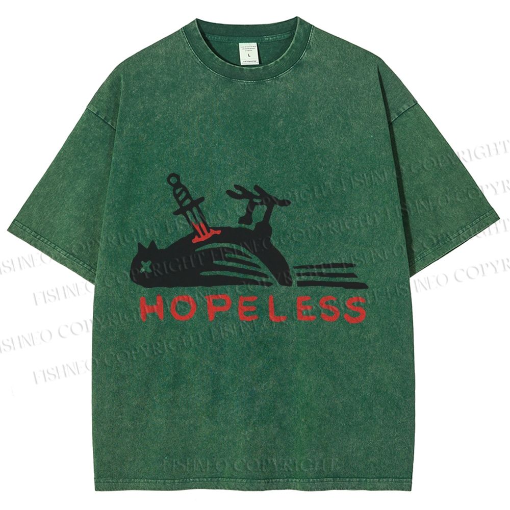 Unisex Hopeless Bird Printed Washed Tee