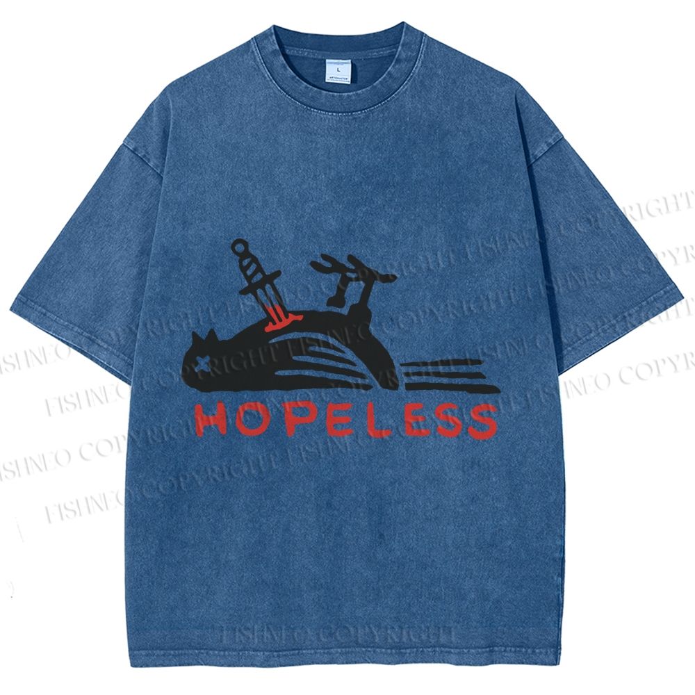 Unisex Hopeless Bird Printed Washed Tee