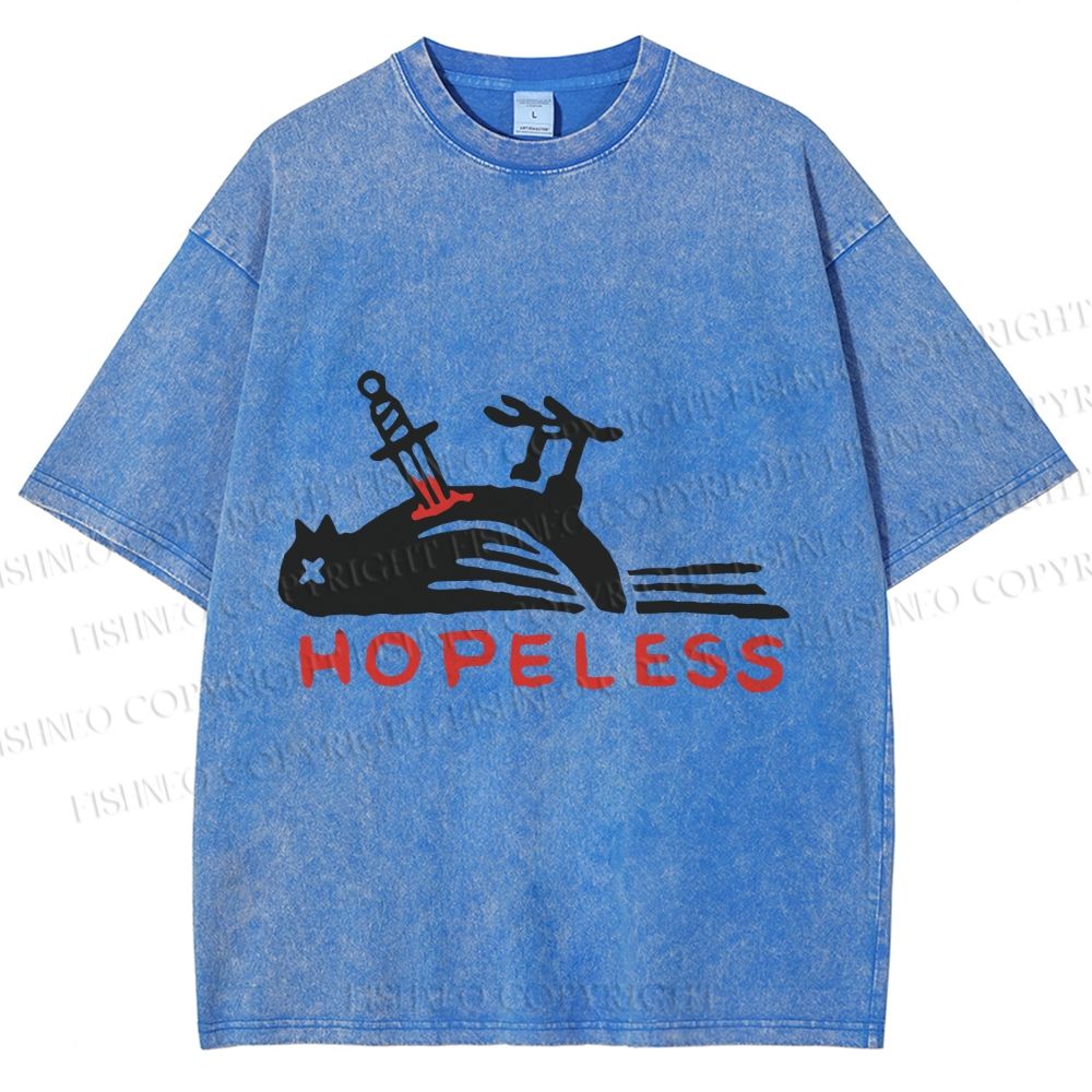 Unisex Hopeless Bird Printed Washed Tee