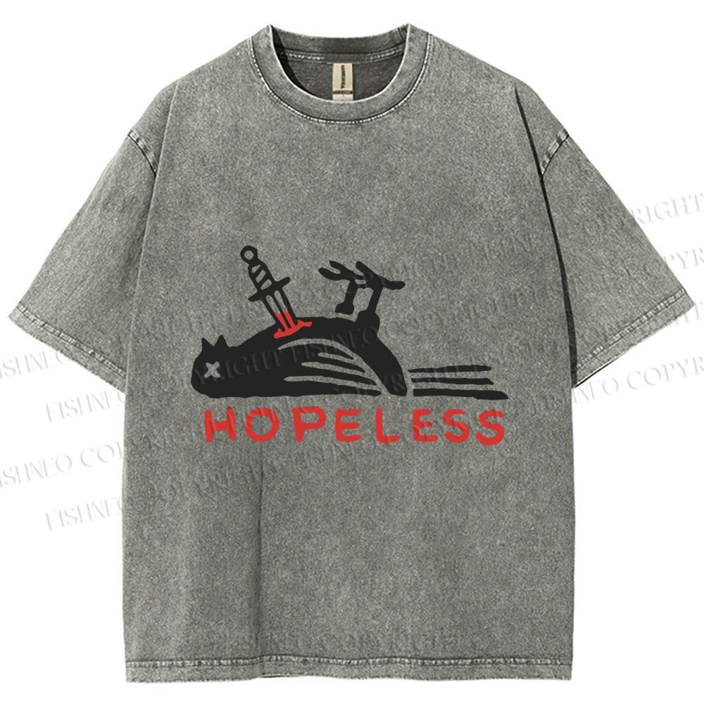 Unisex Hopeless Bird Printed Washed Tee