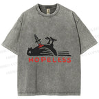 Unisex Hopeless Bird Printed Washed Tee