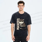 Unisex Cat Can  Printed Washed Tee