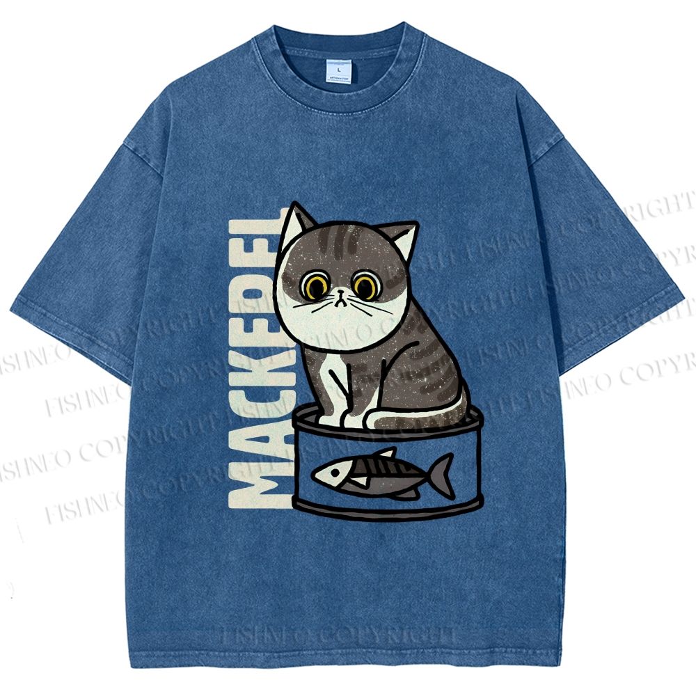 Unisex Cat Can  Printed Washed Tee