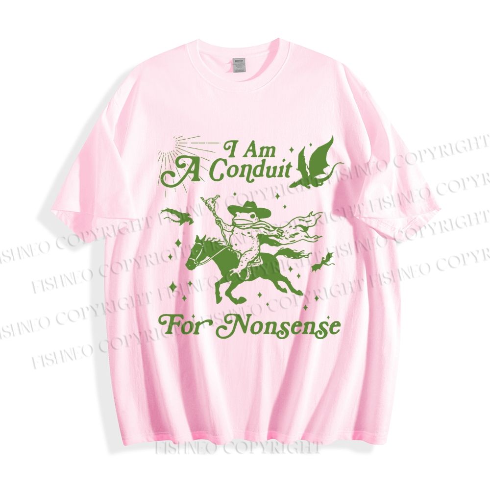 Unisex Vintage Frog I am a Conduit For Nonsense Classic Cotton T-shirt
