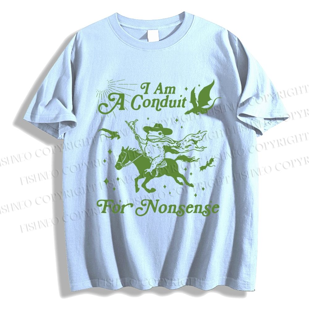 Unisex Vintage Frog I am a Conduit For Nonsense Classic Cotton T-shirt