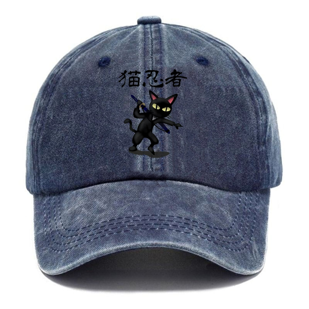 Ninja Cat Washed Cap