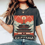 Unisex Japanese Art Okayama Printed Washed Tee