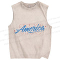 Unisex Independence Day 1776 Printed Washed Tank Top