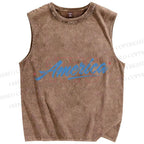 Unisex Independence Day 1776 Printed Washed Tank Top