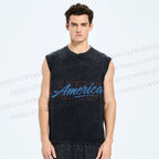 Unisex Independence Day 1776 Printed Washed Tank Top