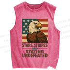 Unisex Independence Day Printed Washed Tank Top