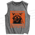 Ungovernable Raccoon Vintage Distressed Washed Tank Top