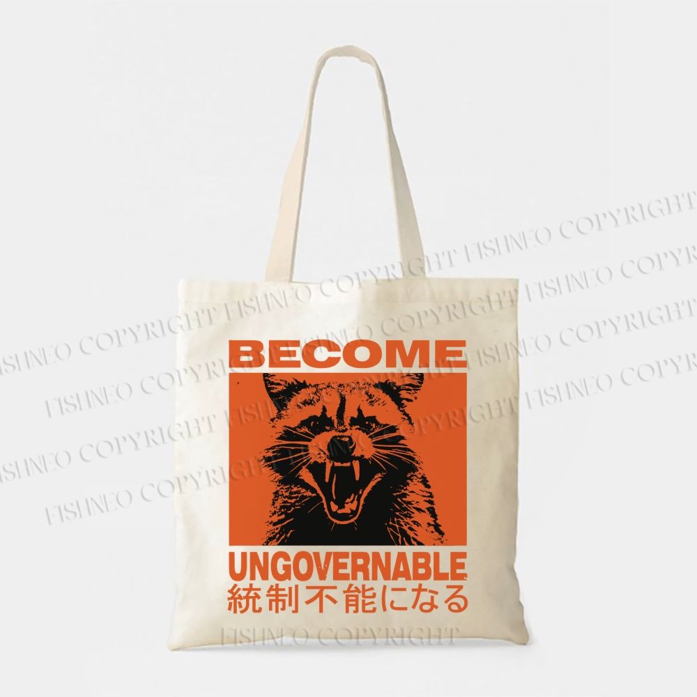 Ungovernable Raccoon Tote Bag