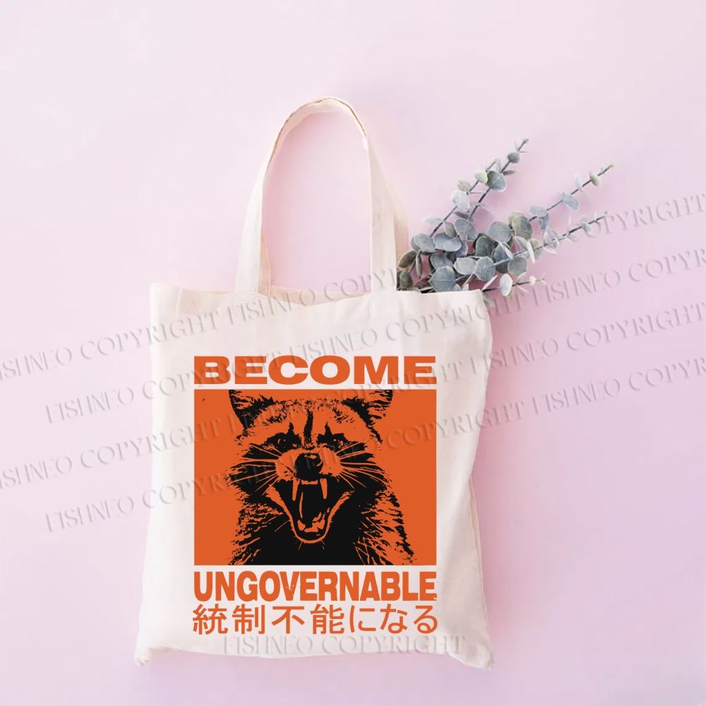 Ungovernable Raccoon Tote Bag