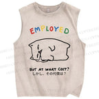 Unisex But At What Cost Printed Washed Tank Top