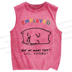 Unisex But At What Cost Printed Washed Tank Top