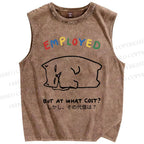 Unisex But At What Cost Printed Washed Tank Top