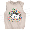 Unisex Where's My Antihistamine Printed Washed Tank Top