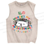 Unisex Where's My Antihistamine Printed Washed Tank Top
