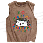 Unisex Where's My Antihistamine Printed Washed Tank Top