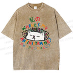 Unisex Where's My Antihistamine Printed Washed Tee