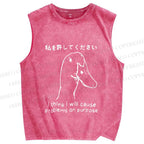 Unisex Stupid Goose Funny Printed Washed Tank Top
