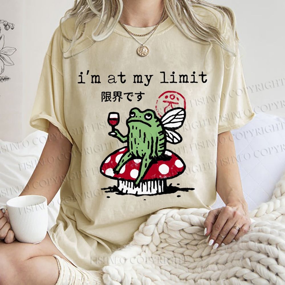 Unisex I'm At My Limit Printed Washed Tee