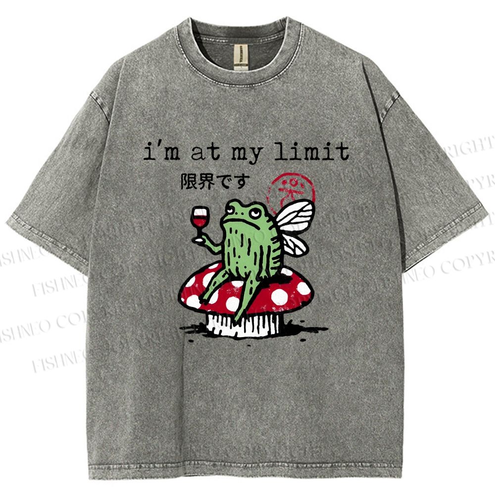 Unisex I'm At My Limit Printed Washed Tee