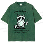 Unisex Where's The Work Printed Washed Tee