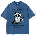 Unisex Where's The Work Printed Washed Tee