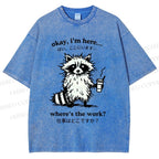 Unisex Where's The Work Printed Washed Tee