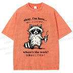 Unisex Where's The Work Printed Washed Tee