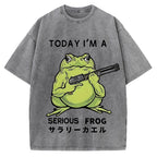 Today I'm A Serious Frog Vintage Washed T-shirt