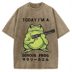 Today I'm A Serious Frog Vintage Washed T-shirt