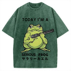 Today I'm A Serious Frog Vintage Washed T-shirt