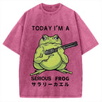 Today I'm A Serious Frog Vintage Washed T-shirt