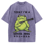 Today I'm A Serious Frog Vintage Washed T-shirt
