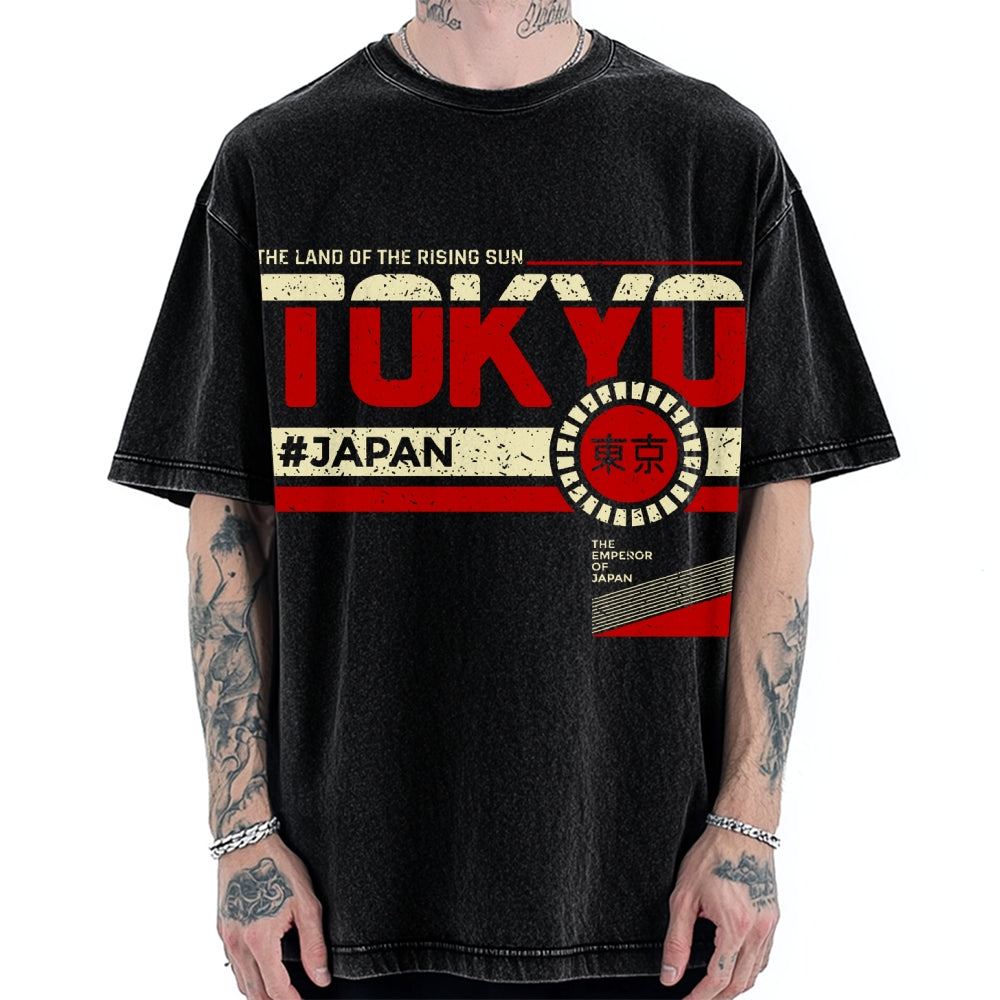 Tokyo Japan The land of rising sun Vintage Washed T-shirt