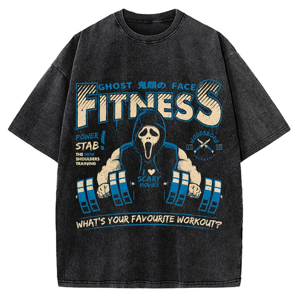 Ghost Face Fitness Club Vintage Washed T-shirt
