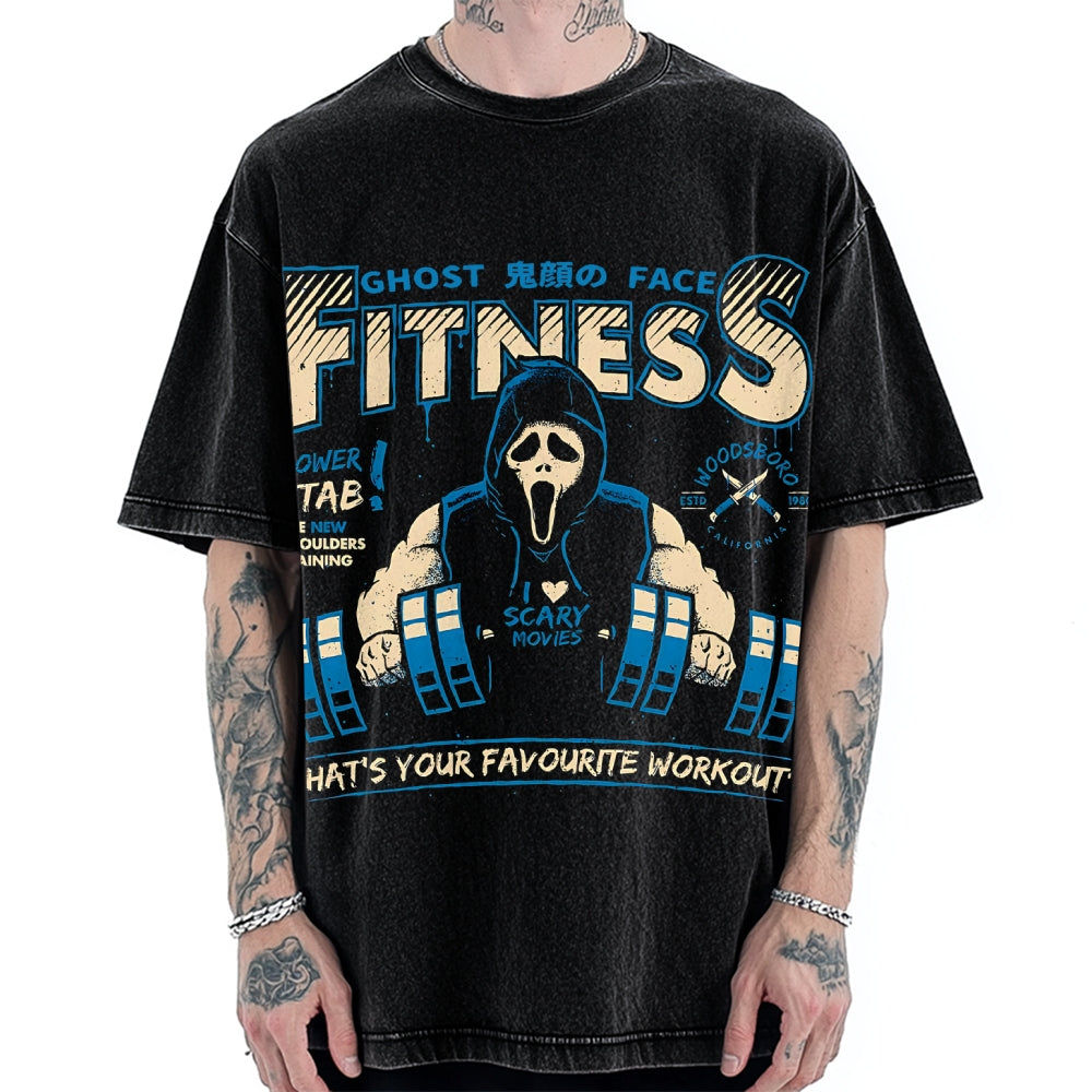 Ghost Face Fitness Club Vintage Washed T-shirt