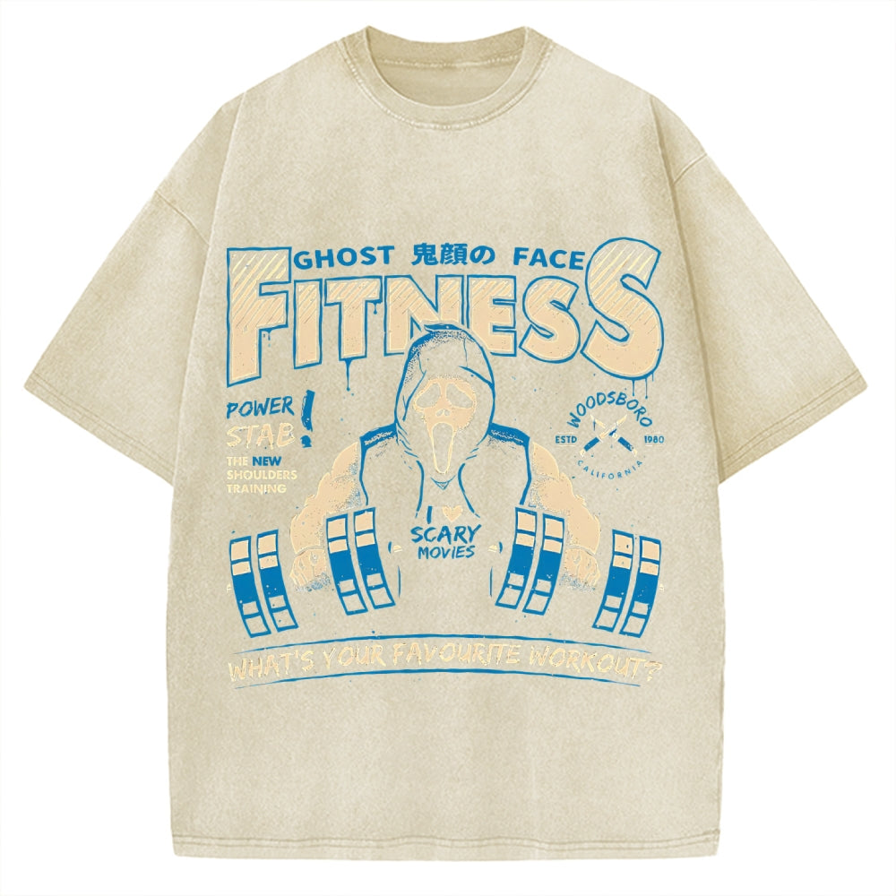 Ghost Face Fitness Club Vintage Washed T-shirt