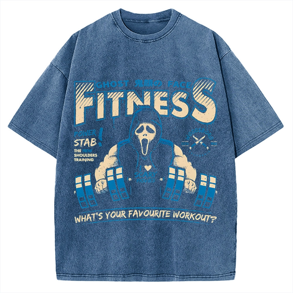 Ghost Face Fitness Club Vintage Washed T-shirt