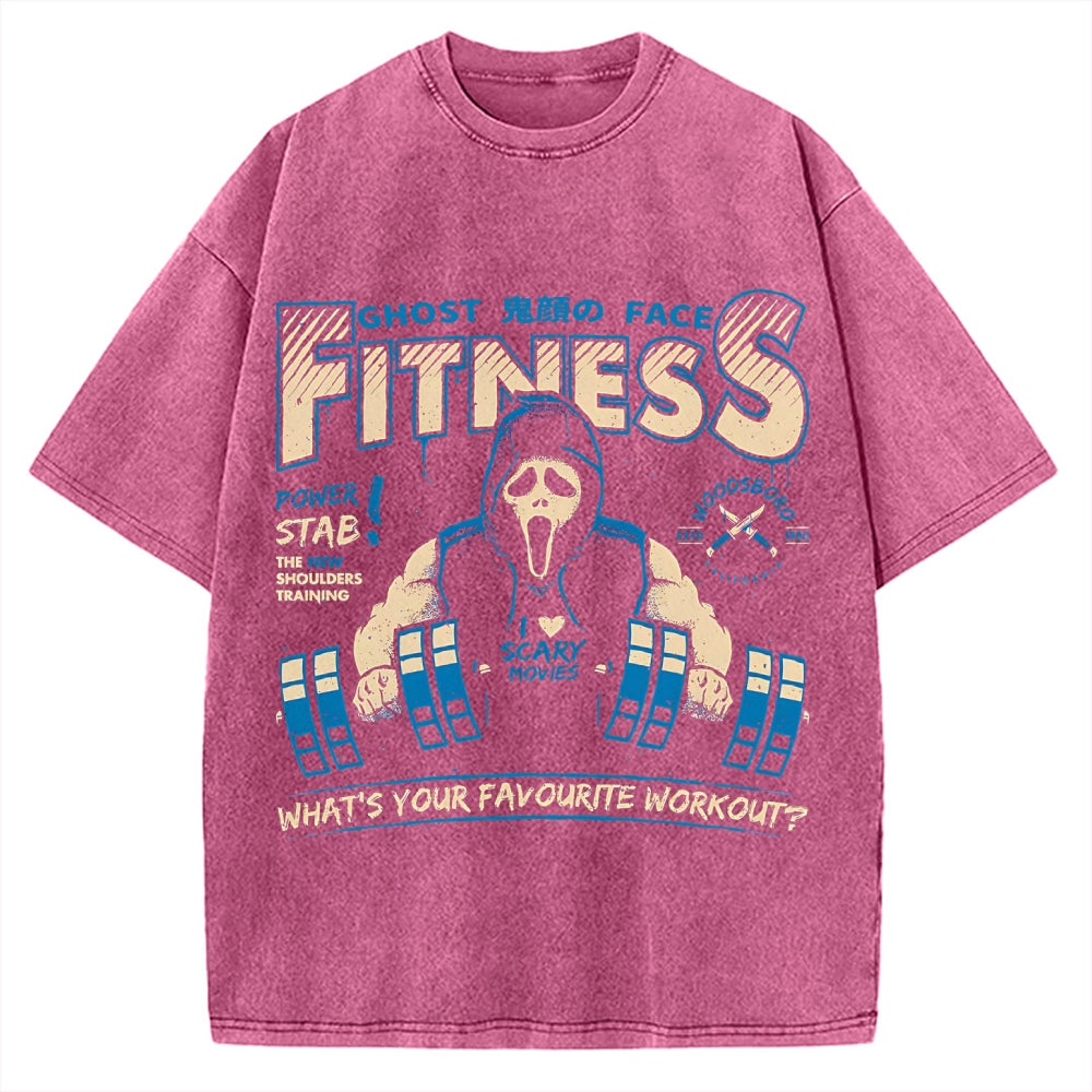 Ghost Face Fitness Club Vintage Washed T-shirt