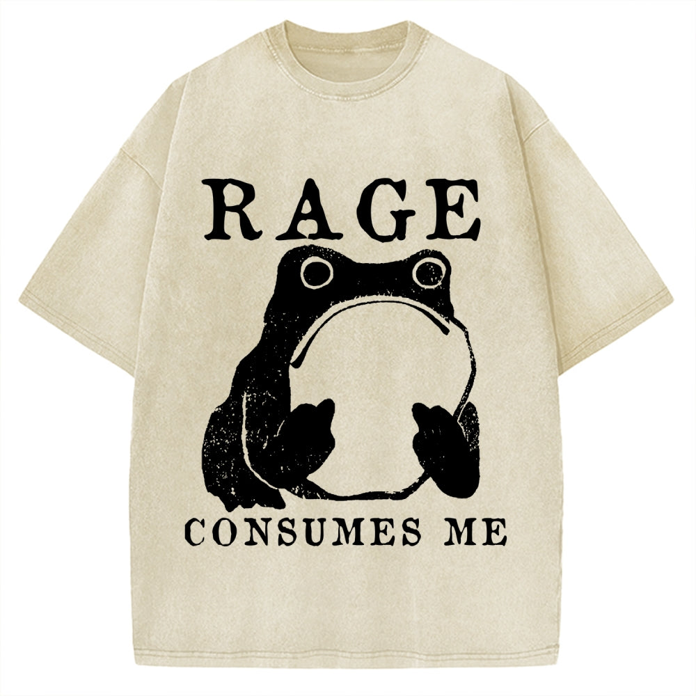 Rage Consumes Frog Vintage Washed T-shirt