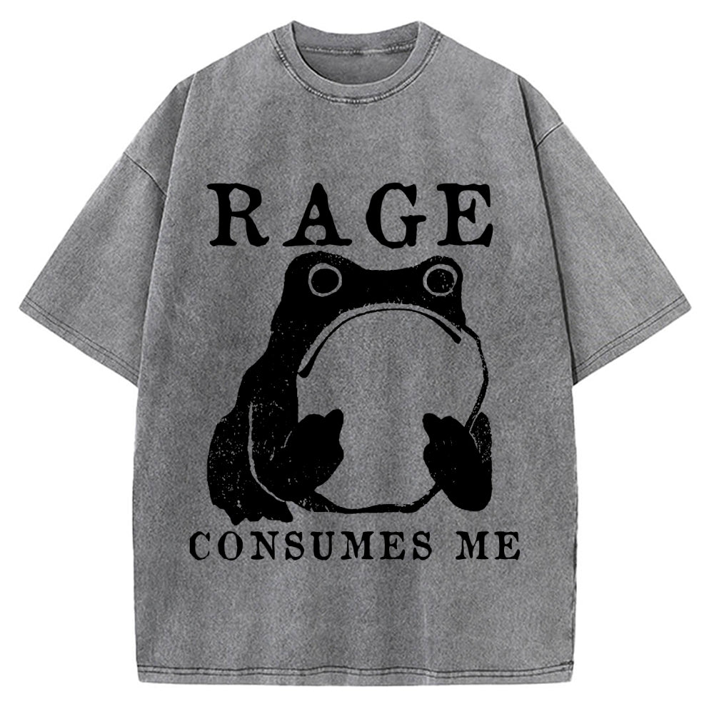 Rage Consumes Frog Vintage Washed T-shirt