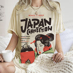 Unisex Vintage Japan Connection Printed Washed Tee