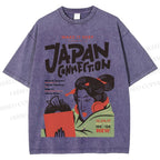 Unisex Vintage Japan Connection Printed Washed Tee